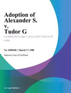 adoption of alexander s. v. tudor g. book cover image