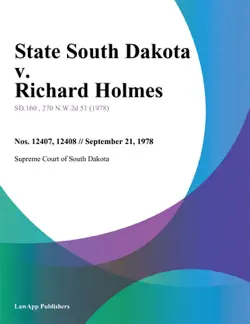 state south dakota v. richard holmes imagen de la portada del libro