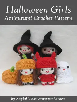 halloween girls amigurumi crochet pattern book cover image