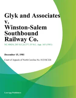 glyk and associates v. winston-salem southbound railway co. imagen de la portada del libro