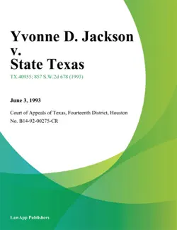 yvonne d. jackson v. state texas book cover image