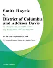 Smith-Haynie v. District of Columbia and Addison Davis synopsis, comments