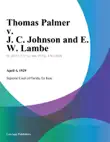 Thomas Palmer v. J. C. Johnson and E. W. Lambe synopsis, comments
