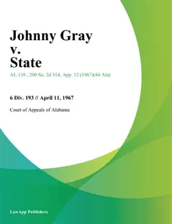 johnny gray v. state book cover image