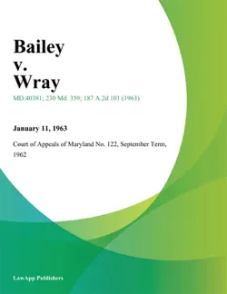 bailey v. wray book cover image