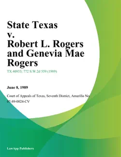state texas v. robert l. rogers and genevia mae rogers book cover image