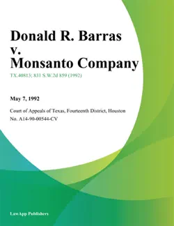 donald r. barras v. monsanto company book cover image