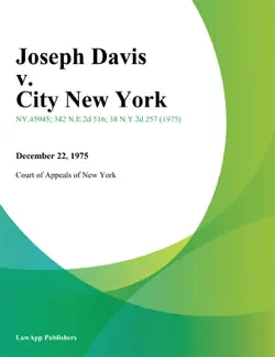 joseph davis v. city new york book cover image