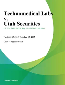 technomedical labs v. utah securities book cover image