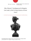 Mito, Historia Y Autofiguracion En Margarita Esta Linda La Mar De Sergio Ramirez (Critical Essay) sinopsis y comentarios