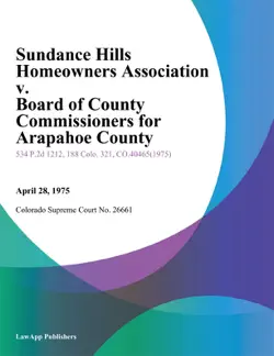 sundance hills homeowners association v. board of county commissioners for arapahoe county imagen de la portada del libro