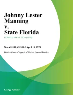 johnny lester manning v. state florida imagen de la portada del libro