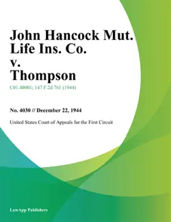 john hancock mut. life ins. co. v. thompson imagen de la portada del libro