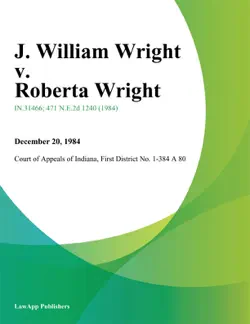 j. william wright v. roberta wright book cover image