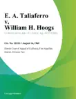 E. A. Taliaferro v. William H. Hoogs synopsis, comments