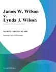 James W. Wilson v. Lynda J. Wilson sinopsis y comentarios