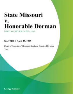 state missouri v. honorable dorman book cover image