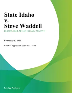 state idaho v. steve waddell book cover image