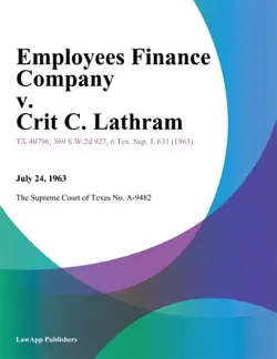 employees finance company v. crit c. lathram imagen de la portada del libro
