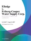 Elledge v. Friberg-Cooper Water Supply Corp. synopsis, comments
