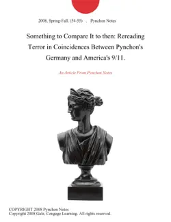 something to compare it to then: rereading terror in coincidences between pynchon's germany and america's 9/11. imagen de la portada del libro