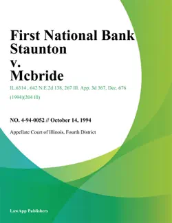 first national bank staunton v. mcbride book cover image