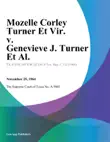 Mozelle Corley Turner Et Vir. v. Genevieve J. Turner Et Al. synopsis, comments