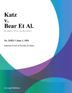 katz v. bear et al. book cover image
