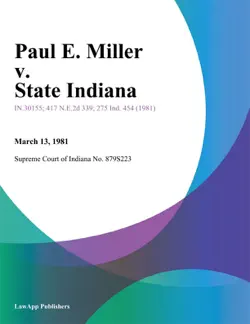 paul e. miller v. state indiana book cover image