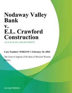 nodaway valley bank v. e.l. crawford construction book cover image