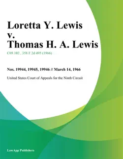 loretta y. lewis v. thomas h. a. lewis book cover image