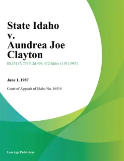 state idaho v. aundrea joe clayton book cover image