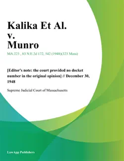 kalika et al. v. munro book cover image