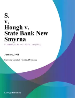 s. v. hough v. state bank new smyrna imagen de la portada del libro