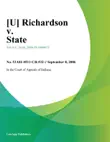 Richardson v. State synopsis, comments