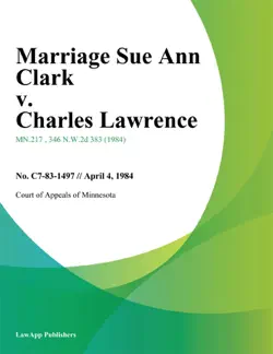 marriage sue ann clark v. charles lawrence book cover image
