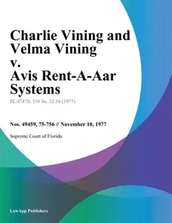 charlie vining and velma vining v. avis rent-a-car systems book cover image