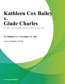 kathleen cox bailey v. glade charles book cover image