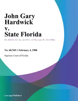 john gary hardwick v. state florida book cover image