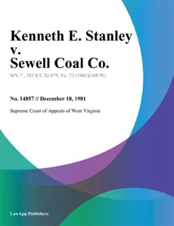 kenneth e. stanley v. sewell coal co. book cover image