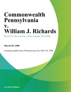 commonwealth pennsylvania v. william j. richards book cover image