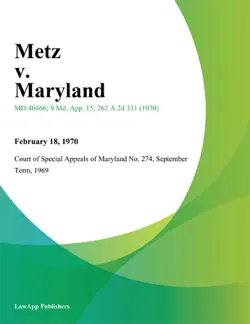 metz v. maryland book cover image