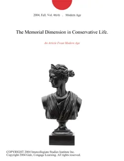 the memorial dimension in conservative life. imagen de la portada del libro