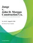 Junge v. John D. Morgan Construction Co. synopsis, comments