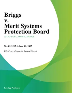 briggs v. merit systems protection board book cover image