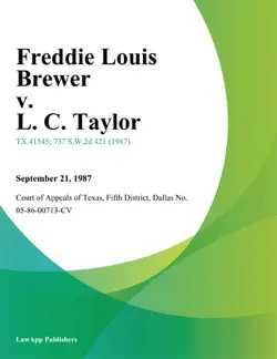 freddie louis brewer v. l. c. taylor book cover image