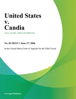 united states v. candia imagen de la portada del libro