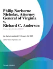 Philip Norborne Nicholas, Attorney General of Virginia v. Richard C. Anderson synopsis, comments