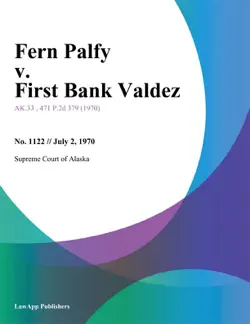 fern palfy v. first bank valdez imagen de la portada del libro