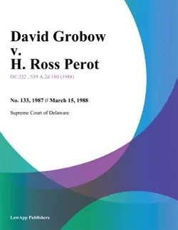 david grobow v. h. ross perot book cover image